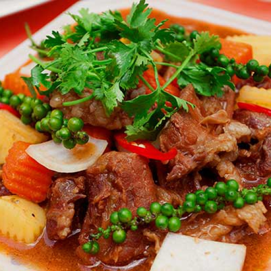 Bò xốt tiêu xanh 