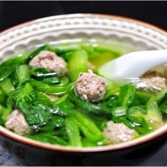 Canh cải thịt bằm