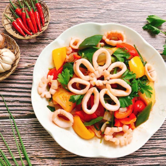 mực nang xào chua ngọt