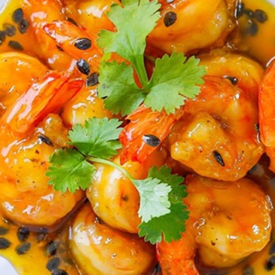 tôm sốt chanh dây